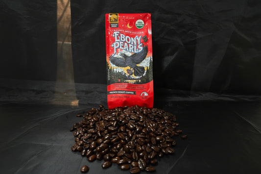 Ebony Pearls® Organic French Roast – Whole Bean 12 oz