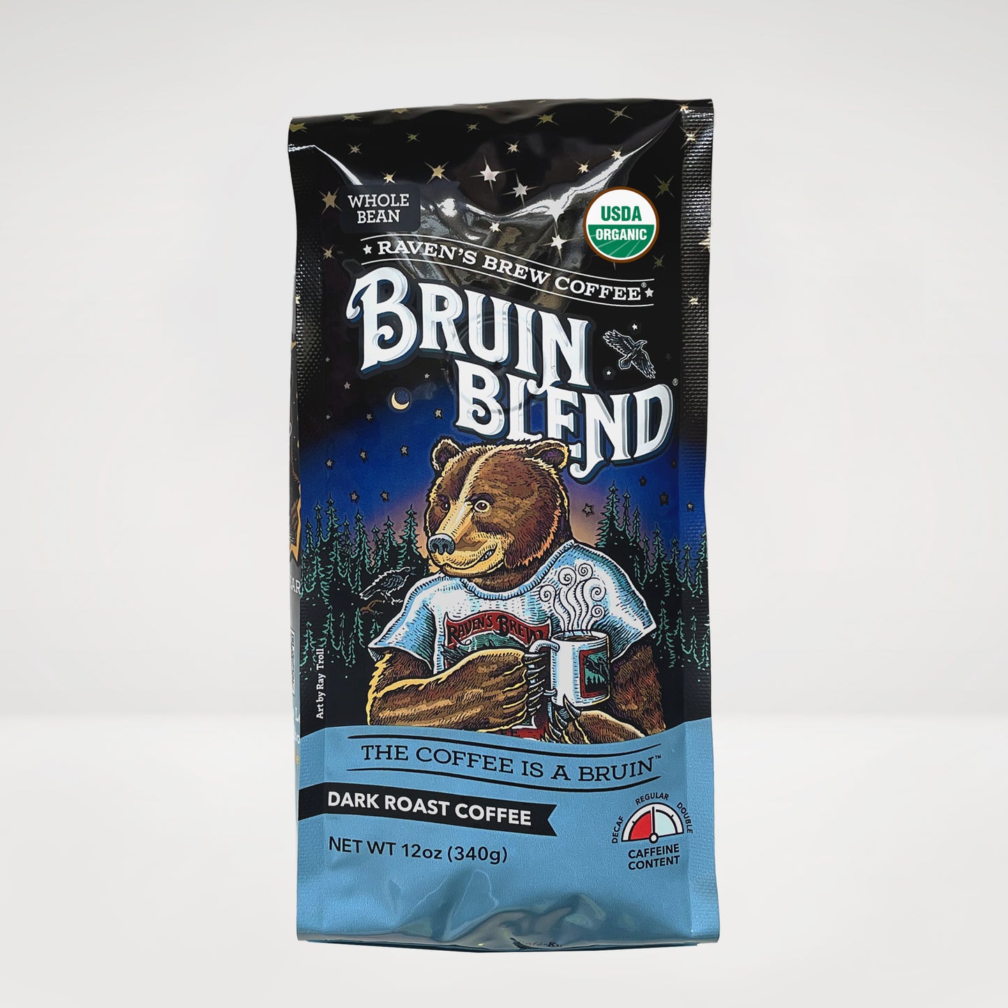 Bruin Blend® Organic Dark Roast – Whole Bean 12 oz