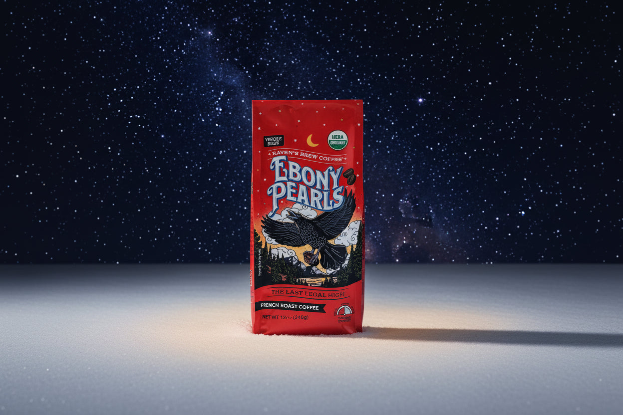 Ebony Pearls® Organic French Roast – Whole Bean 12 oz