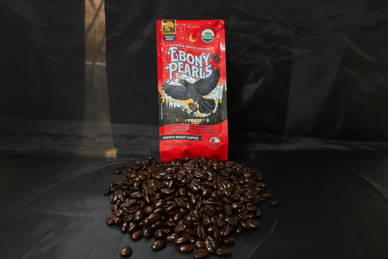 Ebony Pearls® Organic French Roast – Whole Bean 12 oz