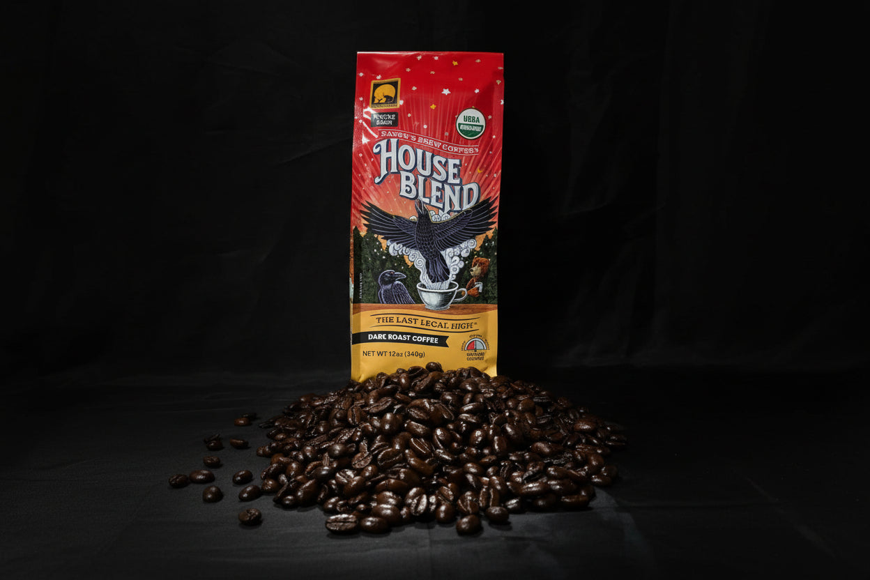 House Blend Organic Dark Roast – Whole Bean 12 oz